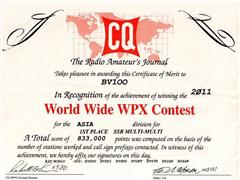 2011 - CQWW WPX SSB Contest, World #22, Asia #1