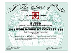 2013 - CQWW SSB DX Contest, Taiwan #1